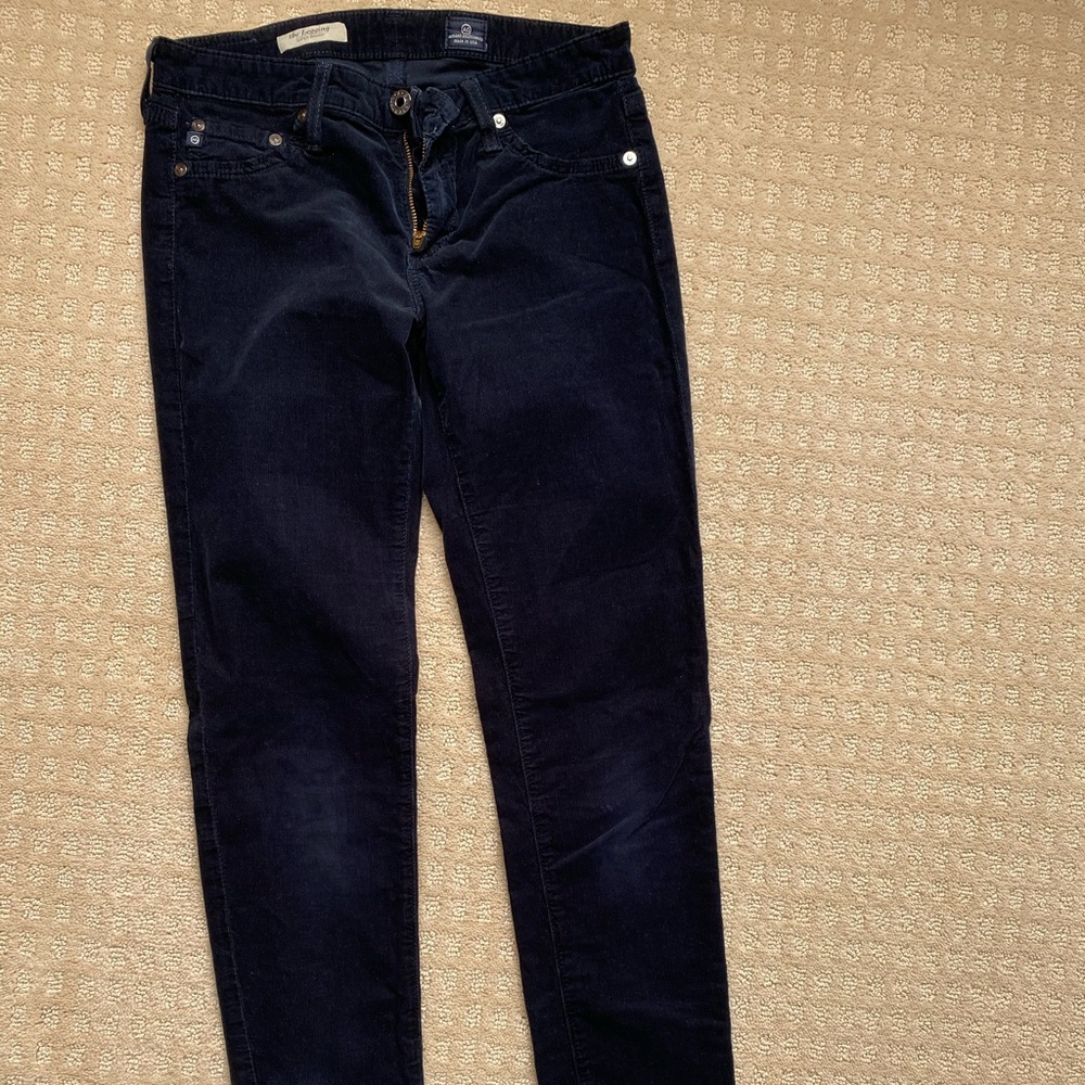 AG super skinny corduroy legging in Navy 28